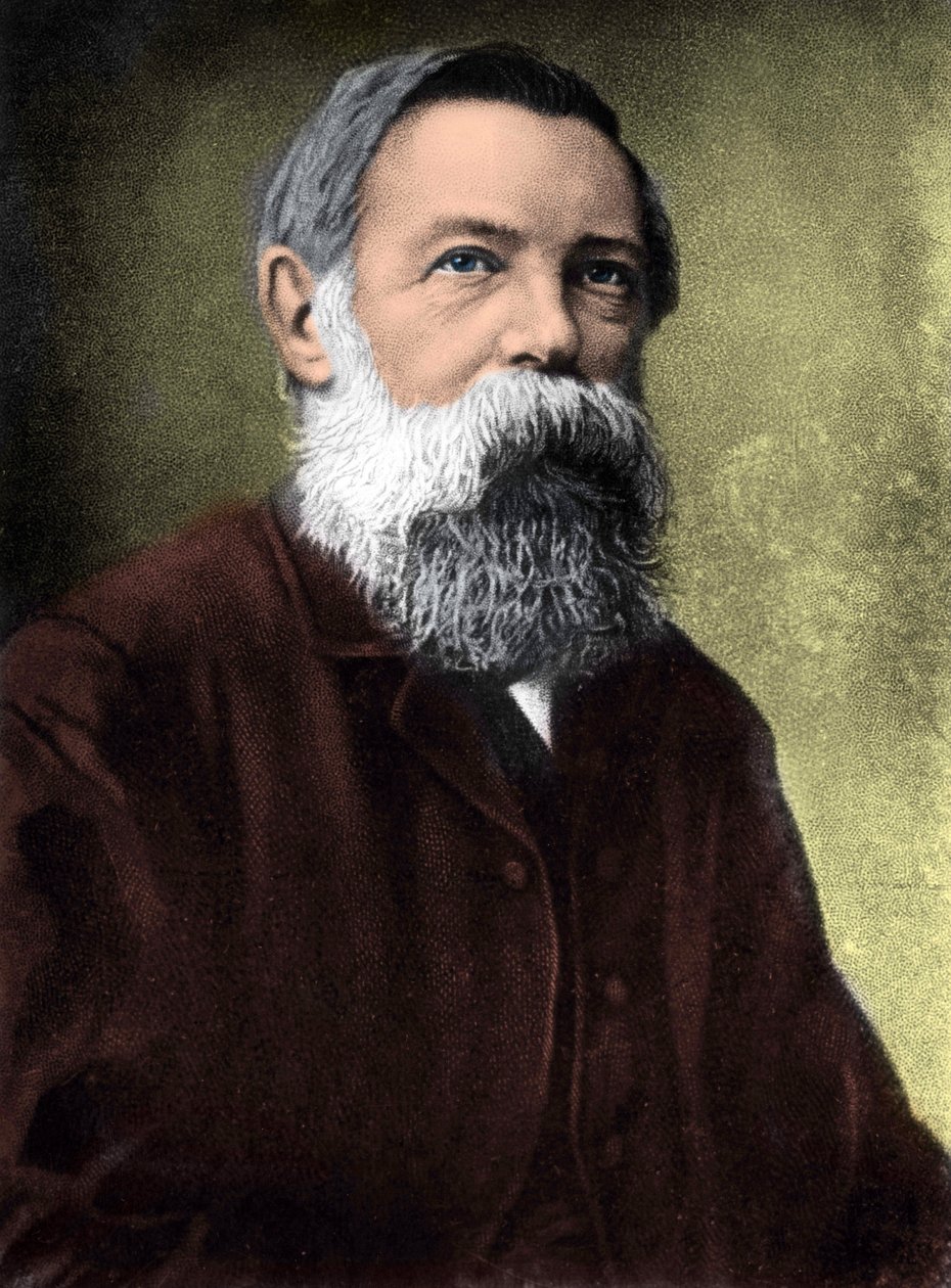 Portret van Friedrich Engels (1820-1895), Duitse socialistische theoreticus en politicus. door Unknown artist
