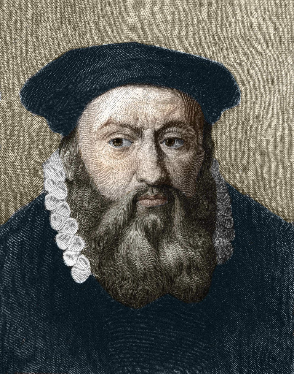 Portret van Jean Calvin (1509-1564), Franse religieuze hervormer en schrijver door Unknown artist