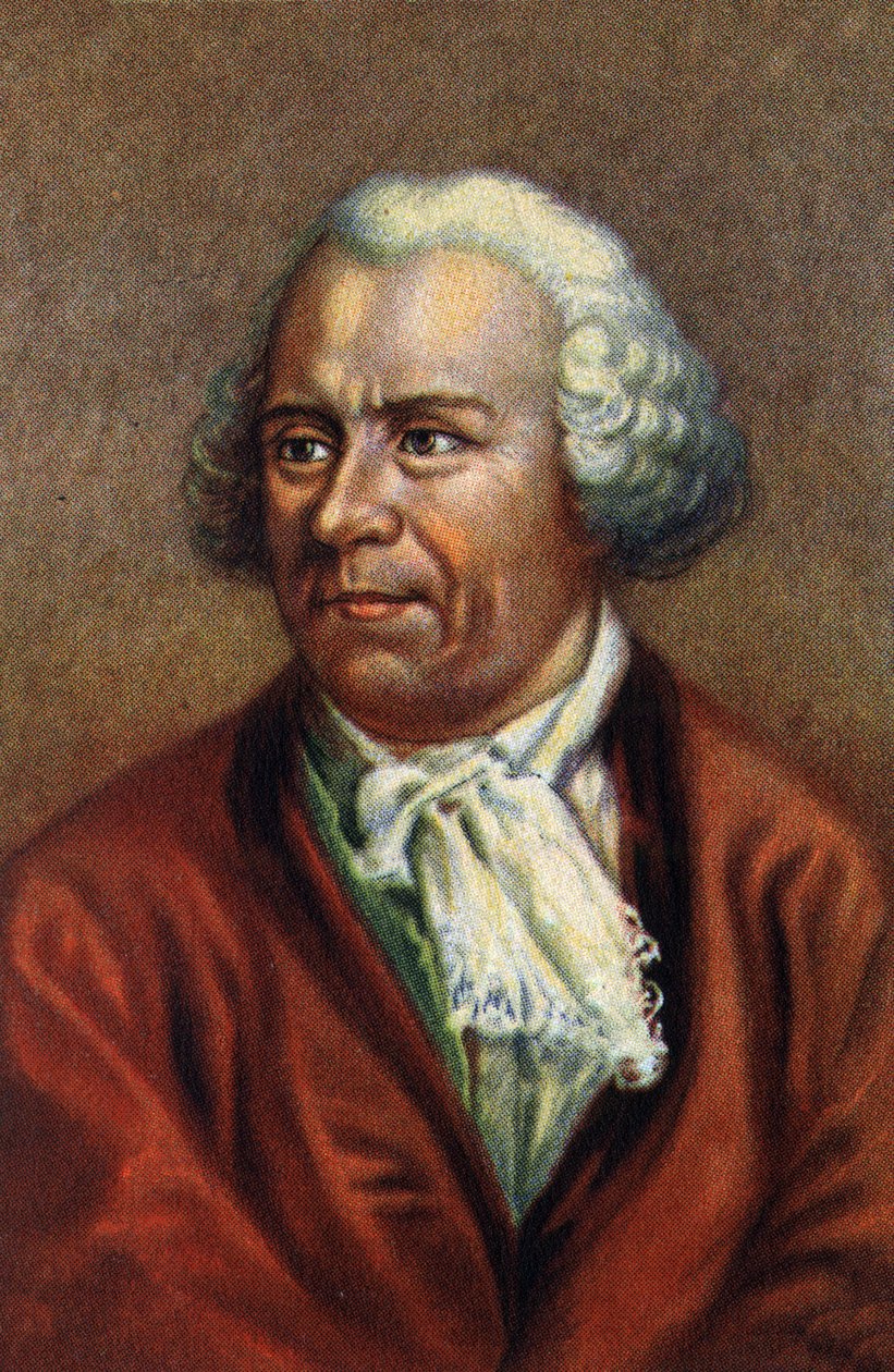 portret van Leonhard Euler Zwitsers wiskundige. door Unknown Artist