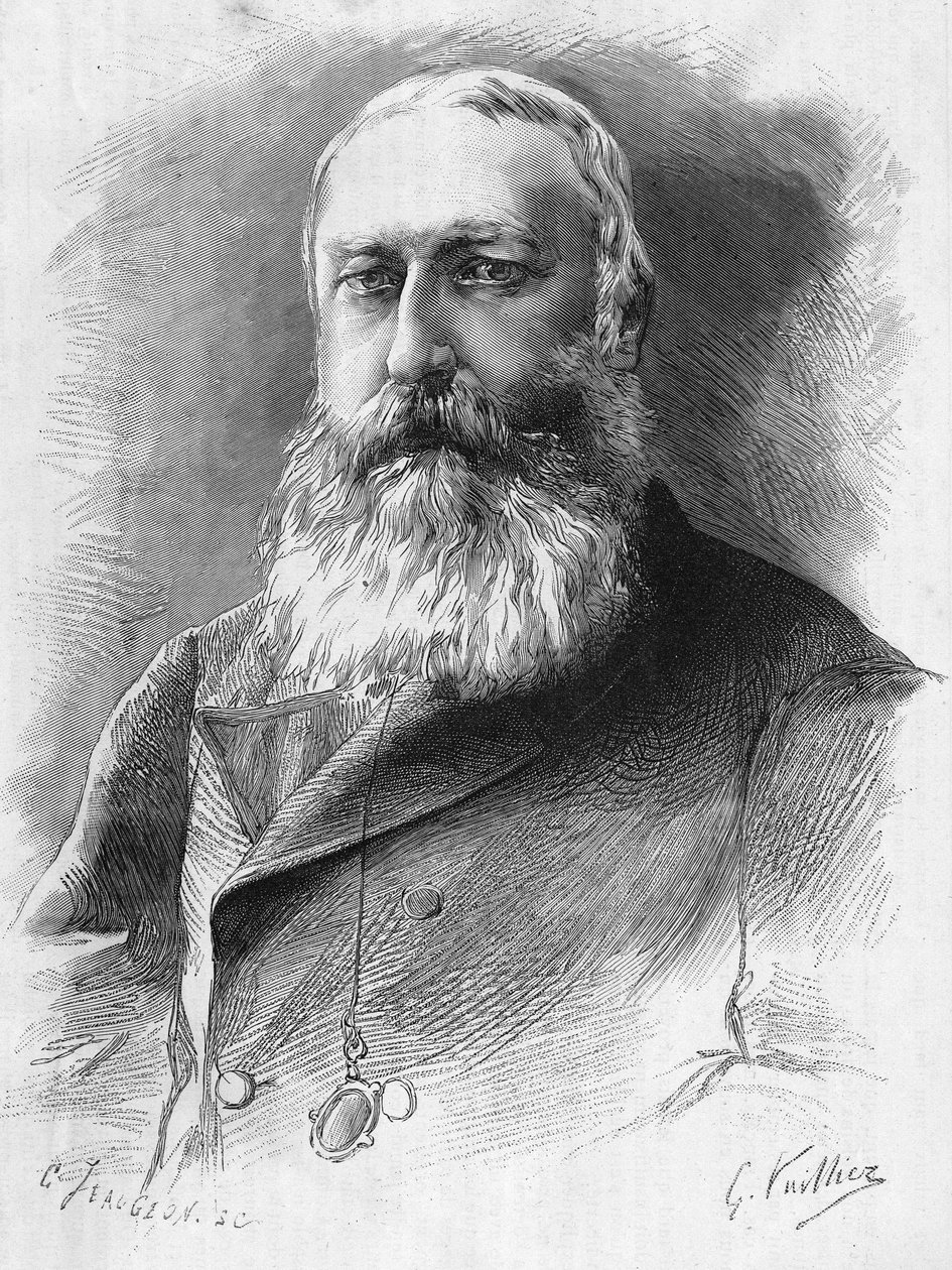 Portret van Leopold II (1835-1909). Koning der Belgen (1865-1909). door Unknown artist