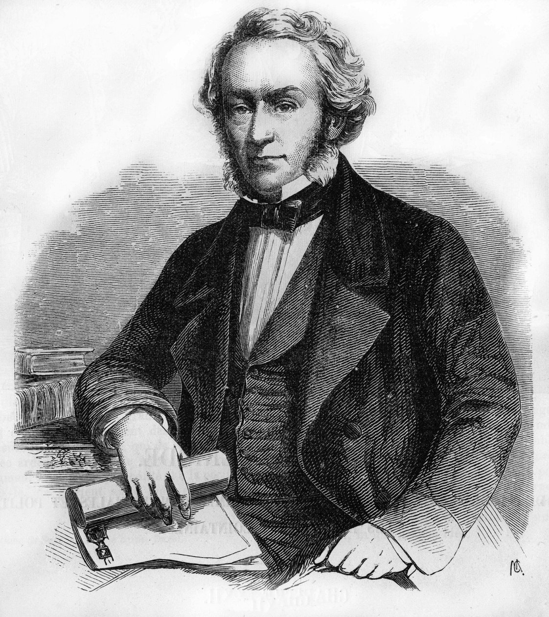 Portret van Richard Cobden. Britse econoom en politicus (1804-1865). Gravure uit 1866 door Unknown artist
