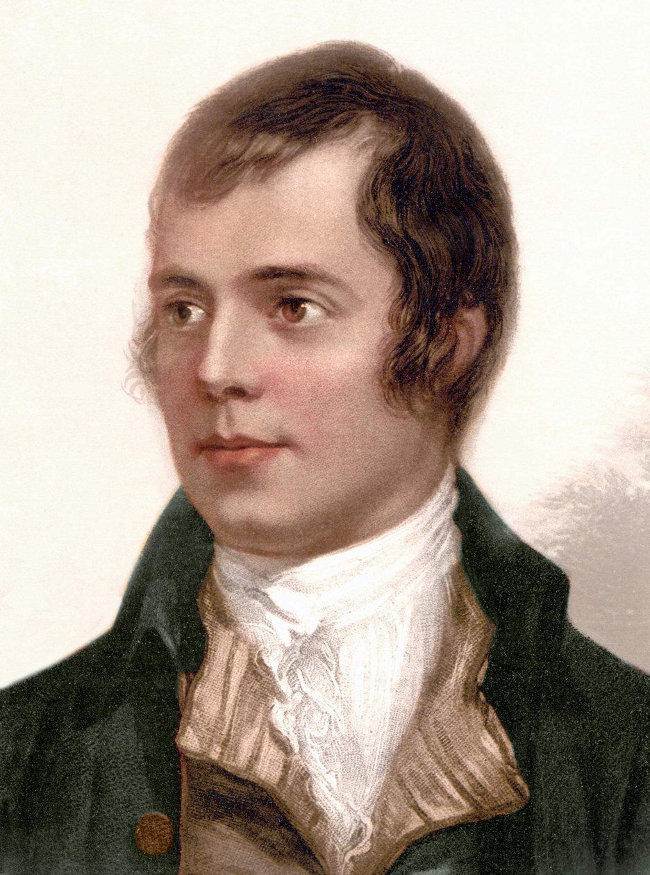 Portret van Robert Burns. Schotse dichter (1759 tot 1796) door Unknown artist