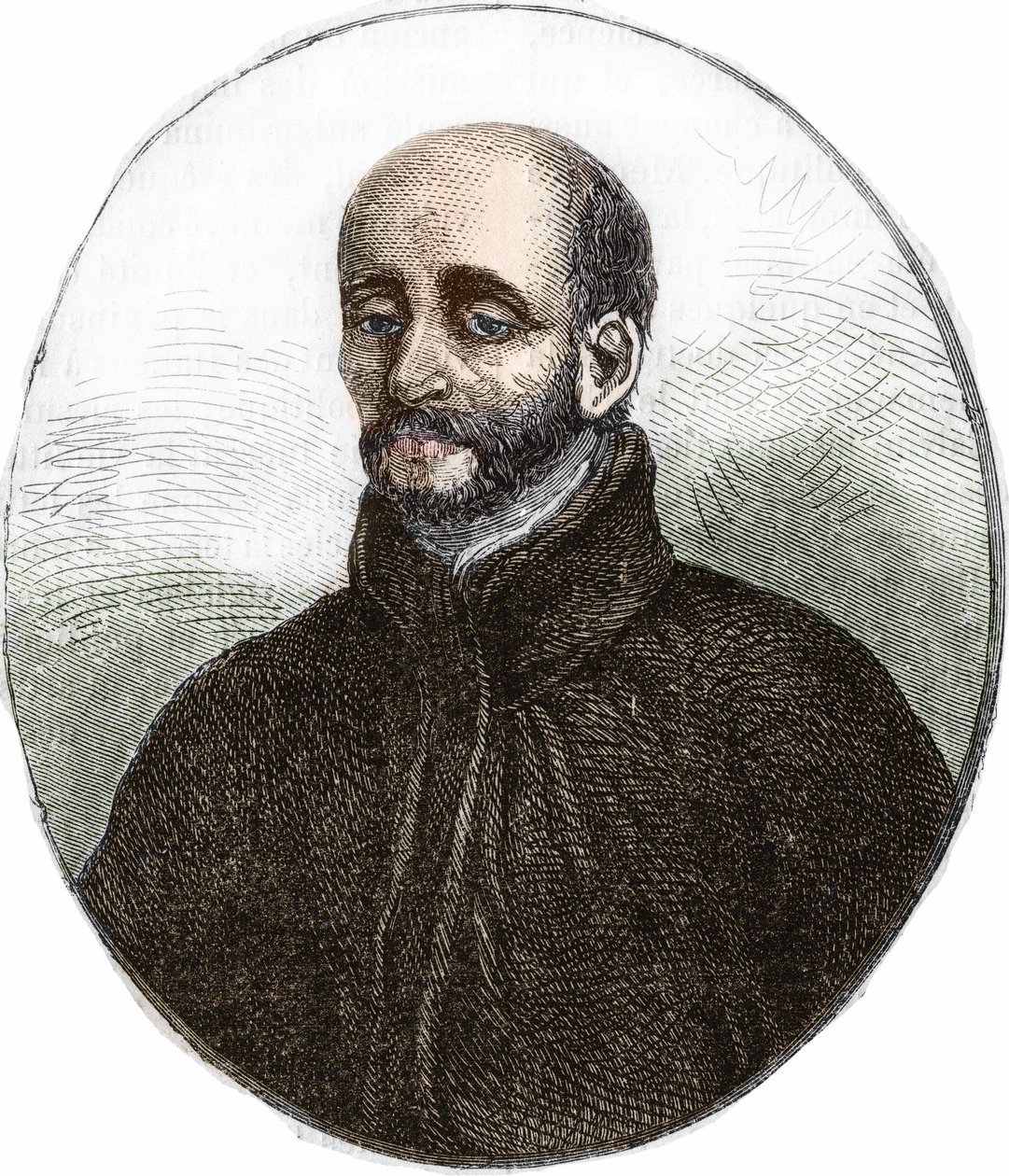 Portret van Sint Ignatius van Loyola (1491-1556), oprichter van de Sociëteit van Jezus door Unknown artist