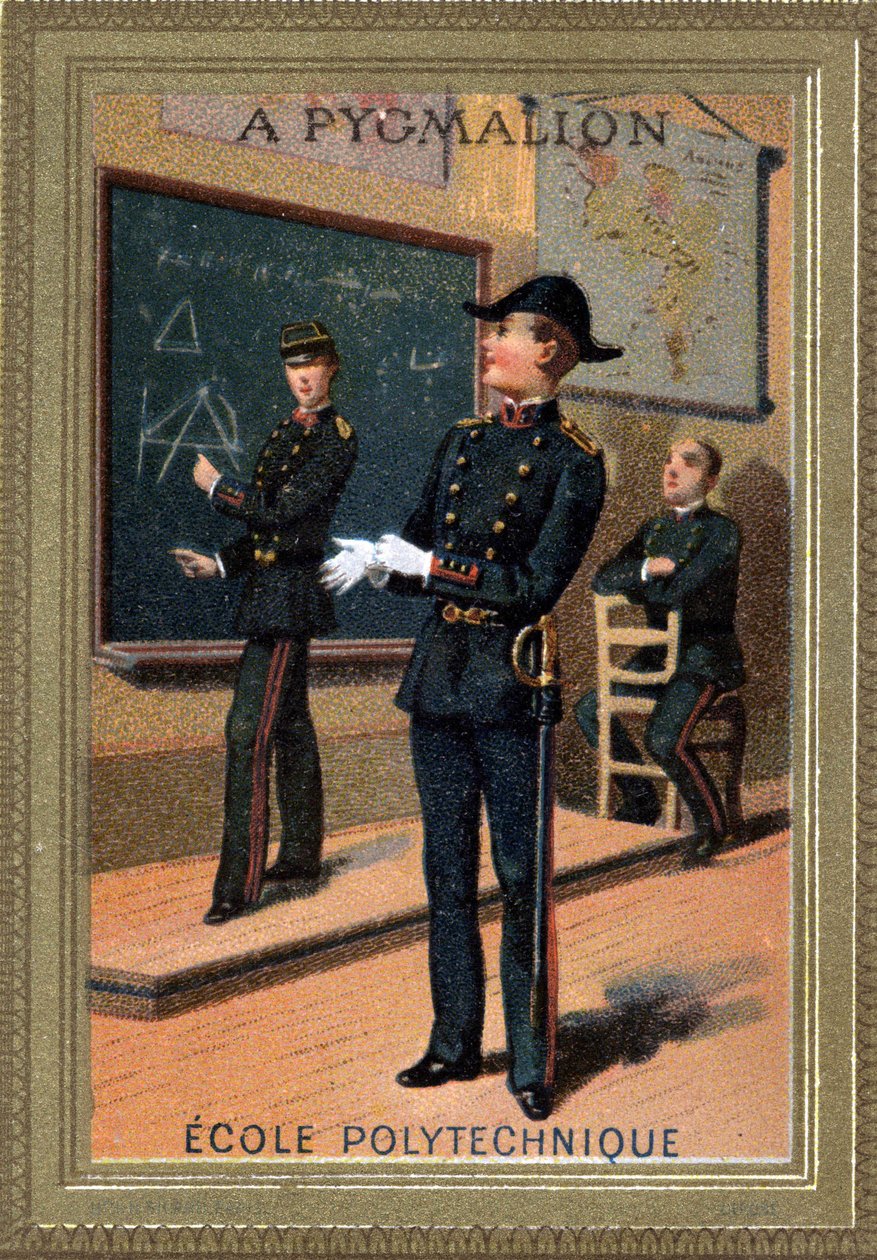 Studenten van de Ecole Polytechnique. Chromolithografie. Eind 19e eeuw door Unknown artist