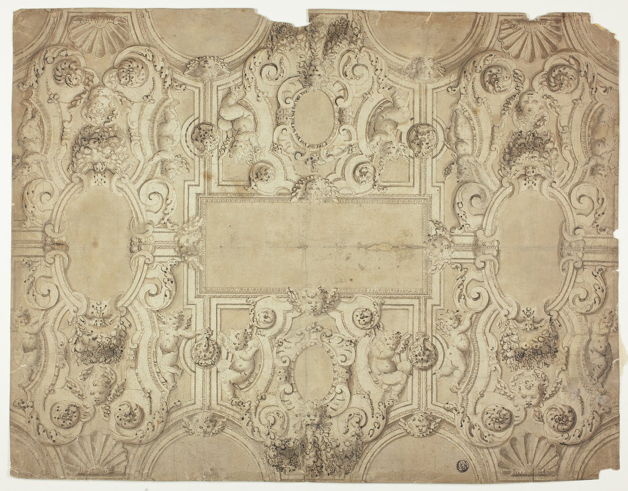 Ontwerp voor een plafonddecoratie door Unknown Italian