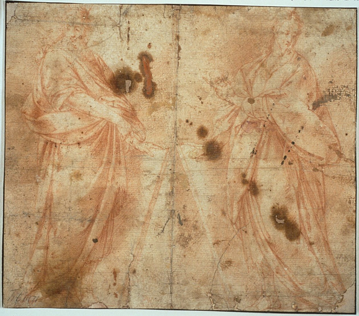 Heiligen Petrus en Paulus door Unknown Lombard