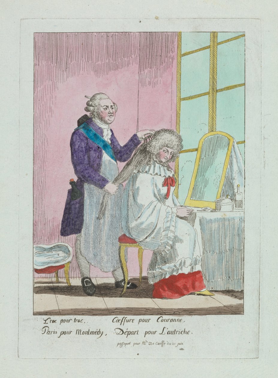Coiffure of Madame de Korff (CBL WEp 0715) door Unknown artistUnknown artist