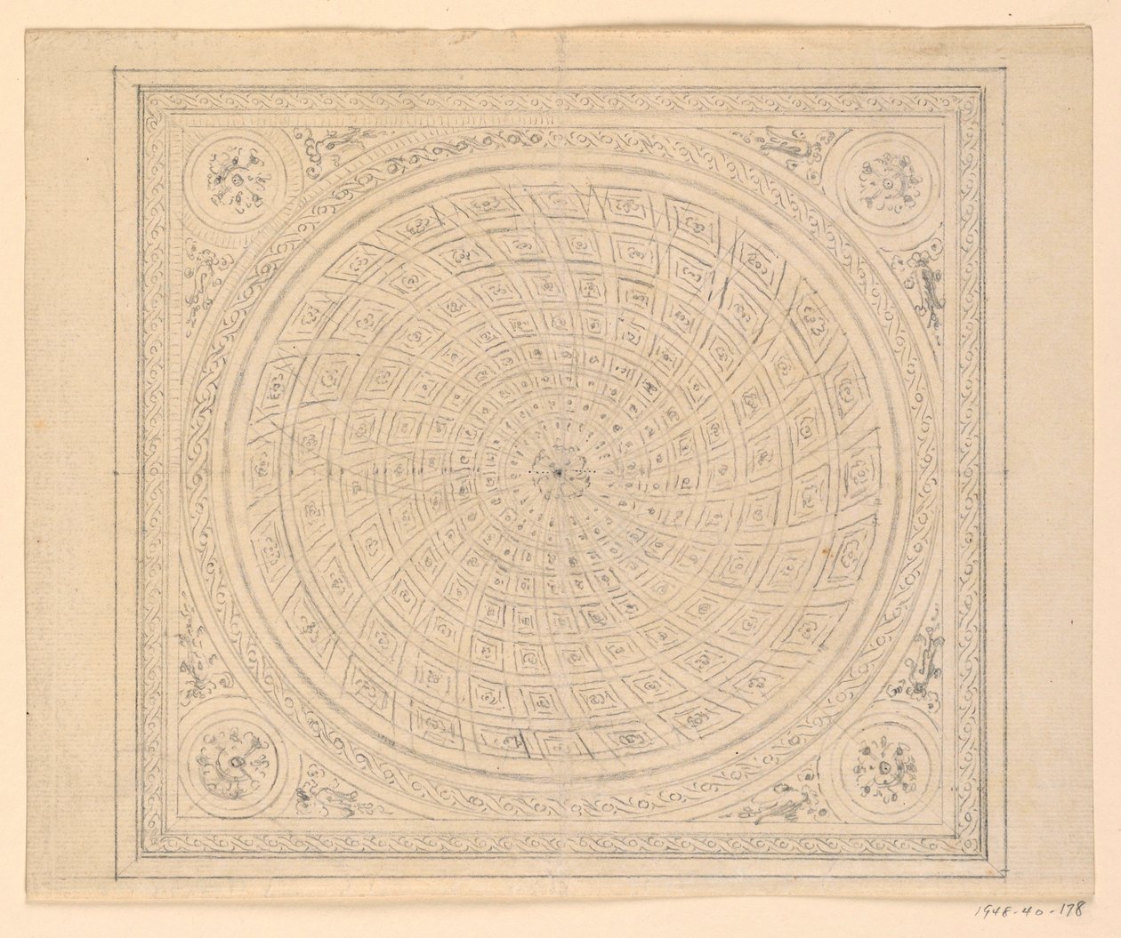 Tekening, plafondontwerp, 1815-22 door Unknown artistUnknown artist