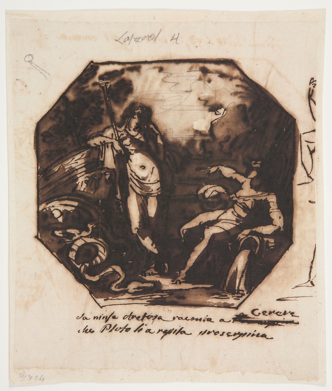 Tekening, Ceres wordt verteld over de verkrachting van Proserpina, 1812 door Unknown artistUnknown artist