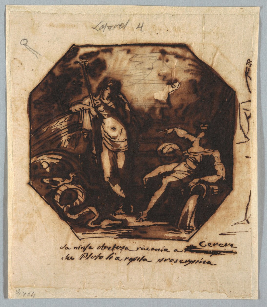 Tekening, Ceres wordt verteld over de verkrachting van Proserpina, 1812 door Unknown artistUnknown artist