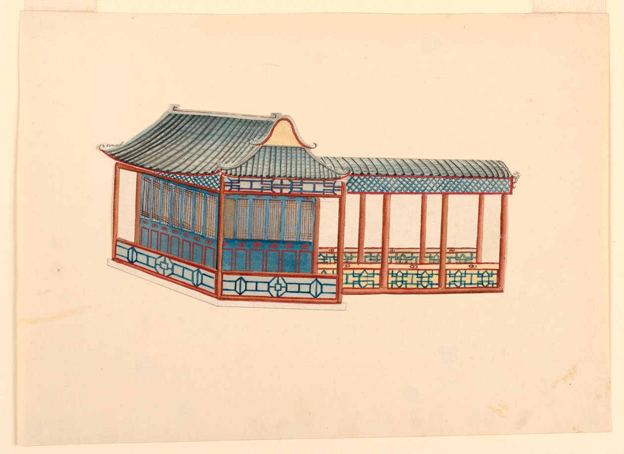 Tekening, Chinoiserie-paviljoen, 1815-22 door Unknown artistUnknown artist
