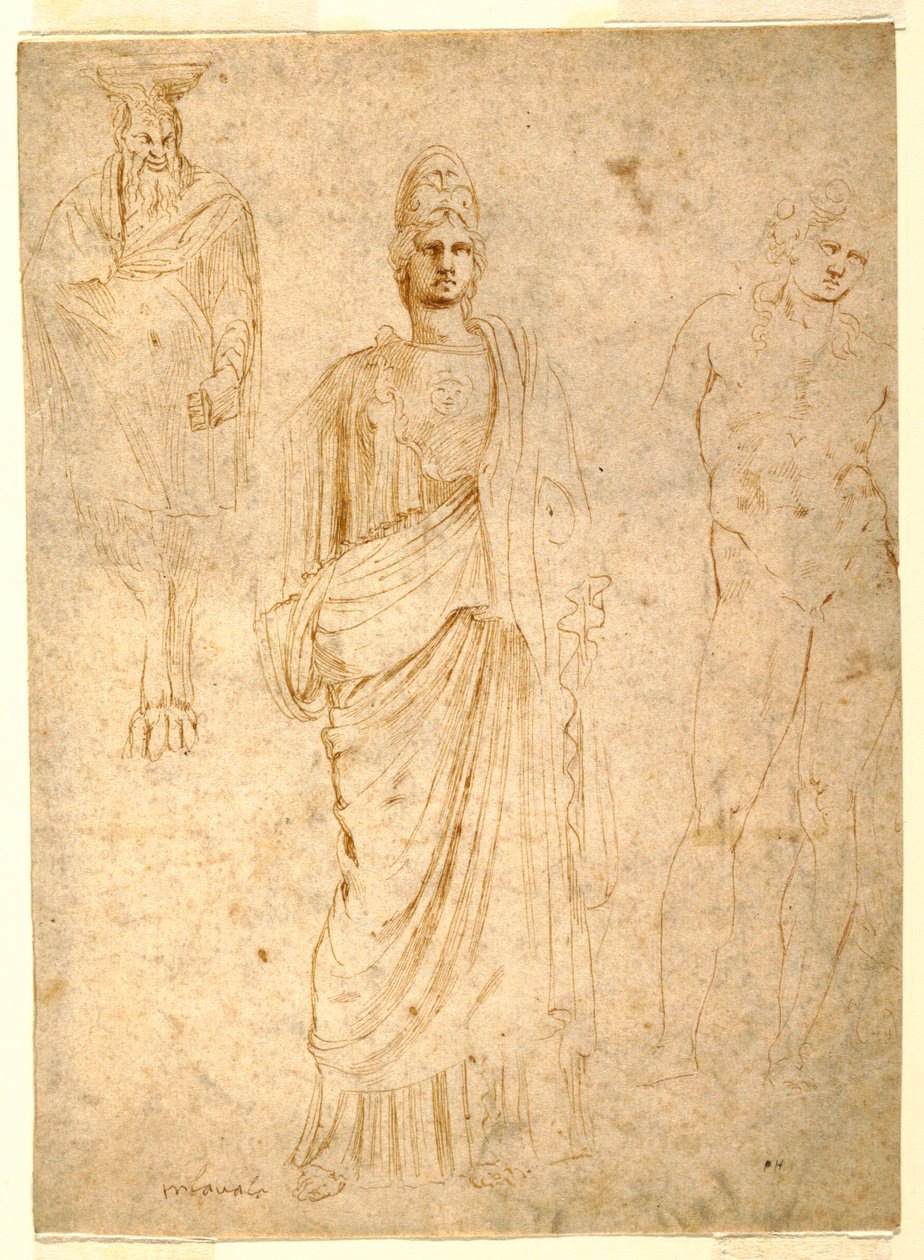 Tekening, Klassieke figuren, ca. 1550 door Unknown artistUnknown artist