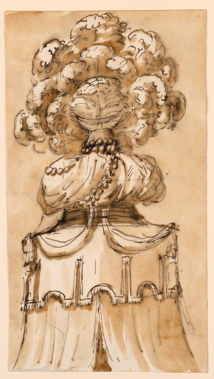 Tekening, Kuif van een baldakijn, ca. 1790 door Unknown artistUnknown artist