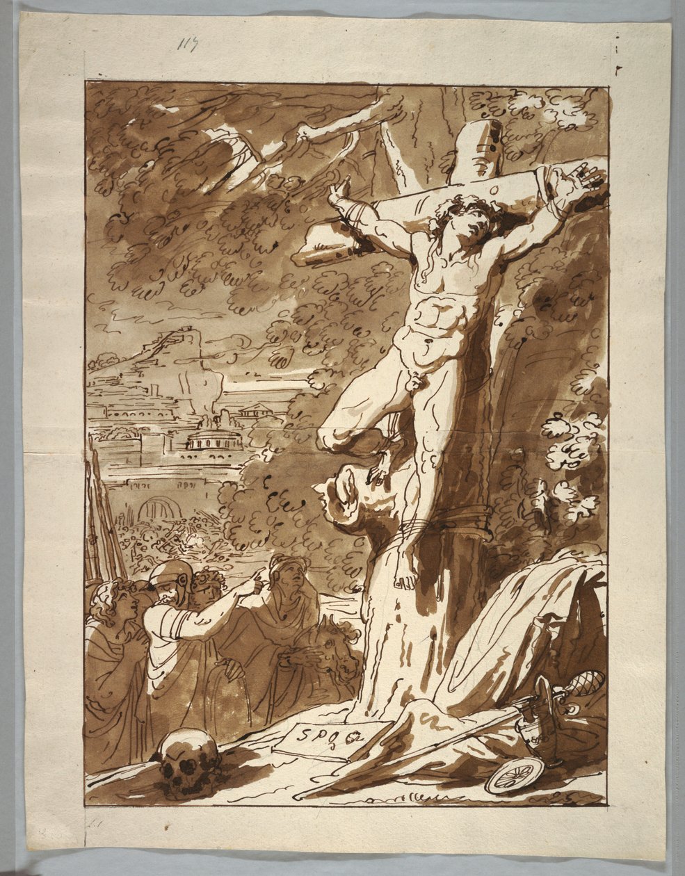 Tekening, Kruisiging, 1815-1825 door Unknown artistUnknown artist