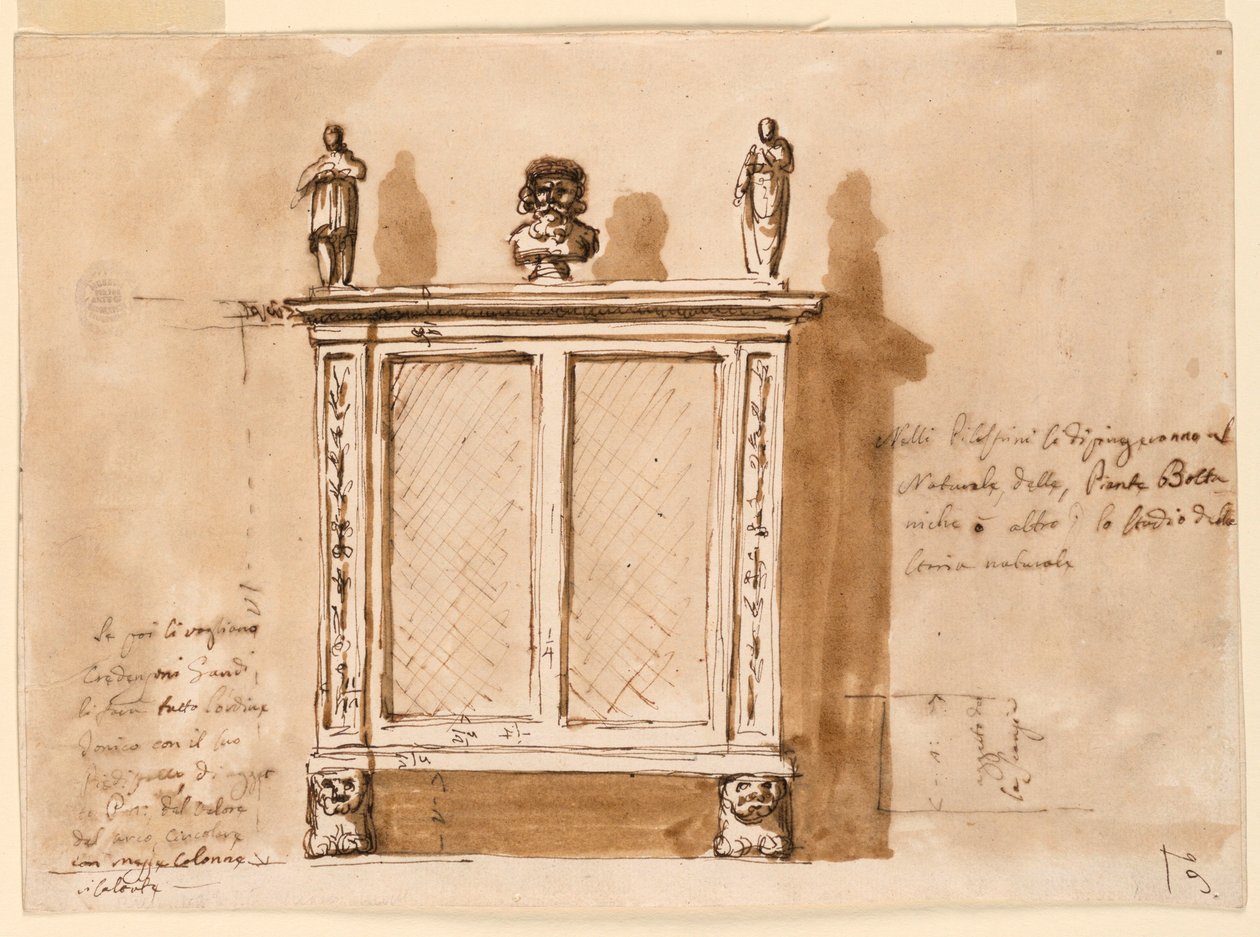 Tekening, Kast, 1790-1810 door Unknown artistUnknown artist