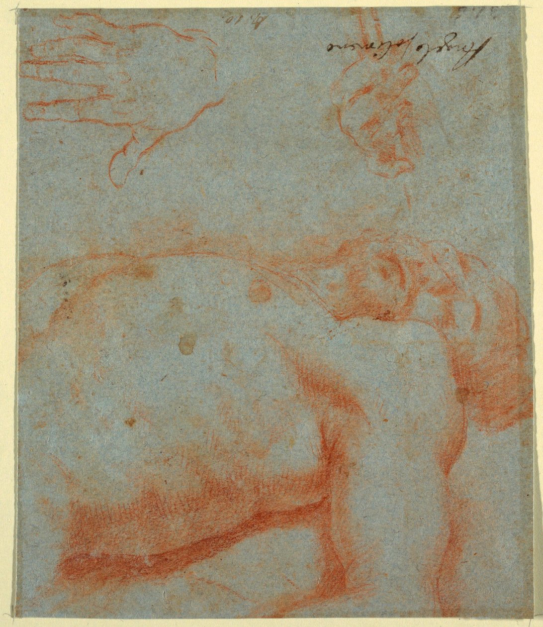 Tekening, Dode Christus, 17e-begin 18e eeuw door Unknown artistUnknown artist