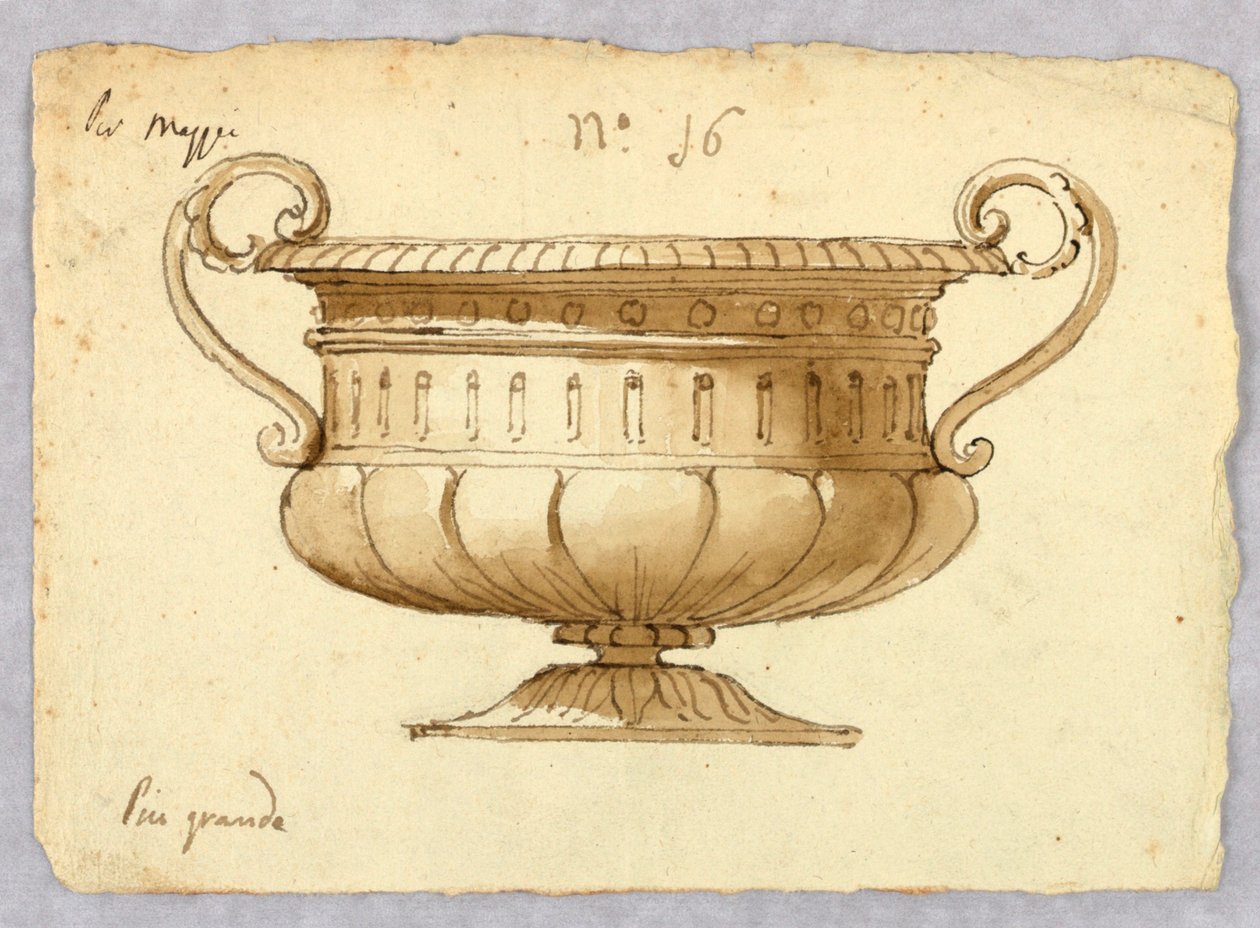 Tekening, ontwerp voor een kom, 1780-1820 door Unknown artistUnknown artist