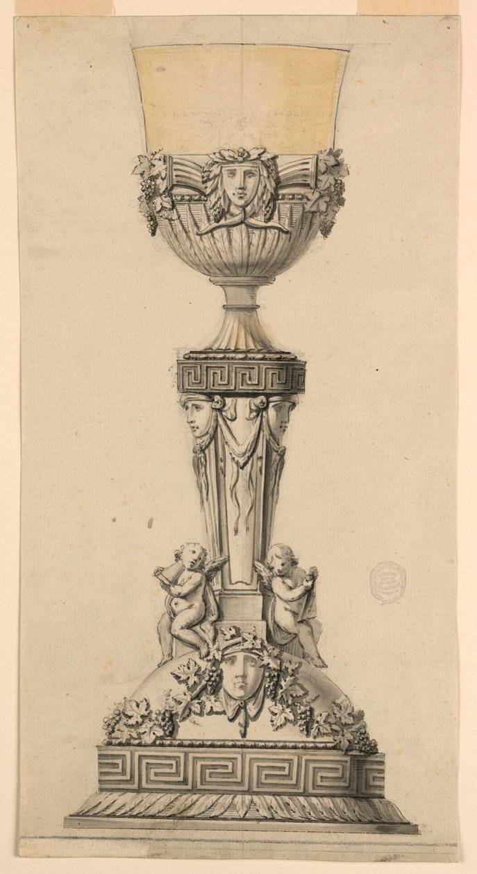 Tekening, ontwerp voor een kelk, 1800-1830 door Unknown artistUnknown artist