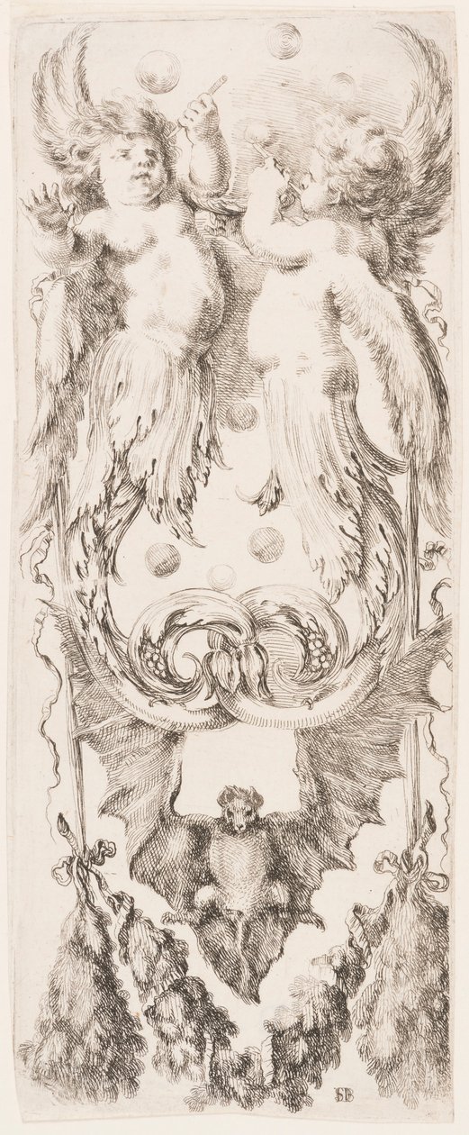 Prent, Ornamenten of Grotesken (Grotesque Ornament), ca. 1653 door Unknown artistUnknown artist