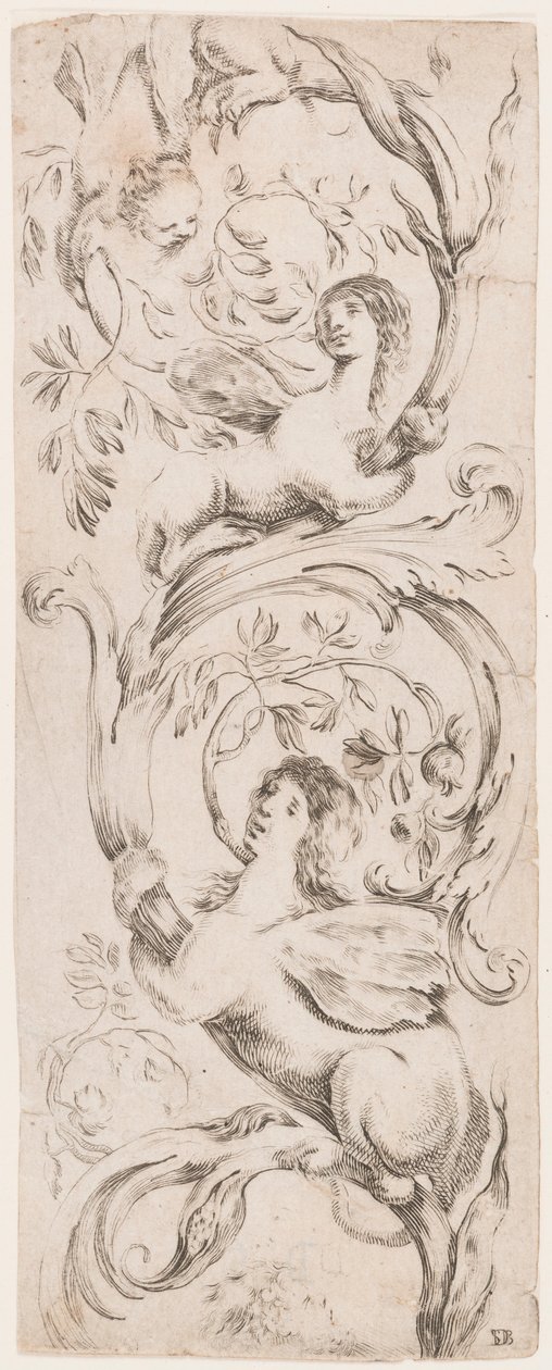 Prent, Ornamenten of Grotesken (Grotesque Ornament), ca. 1653 door Unknown artistUnknown artist