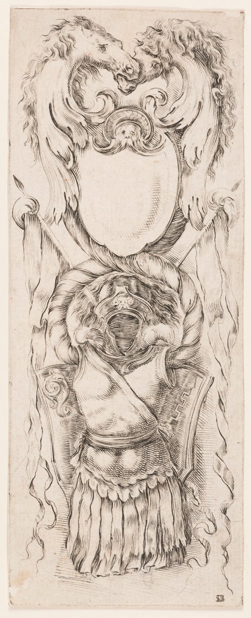 Prent, Ornamenten of Grotesken (Grotesque Ornament), ca. 1653 door Unknown artistUnknown artist