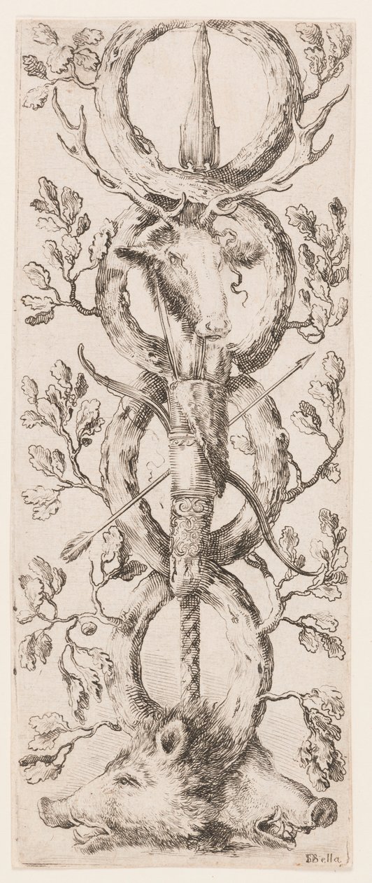 Prent, Ornamenten of Grotesken (Grotesque Ornament), ca. 1653 door Unknown artistUnknown artist