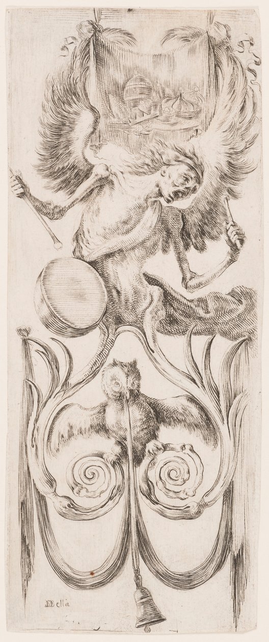 Prent, Ornamenten of Grotesken (Grotesque Ornament), ca. 1653 door Unknown artistUnknown artist