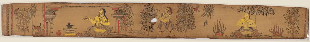 Een prins voert boetedoeningen uit (recto), uit een romance van Chandrabhanu en Lavanyavati van Upendra Bhanja (1670–1740) door Unknown artist