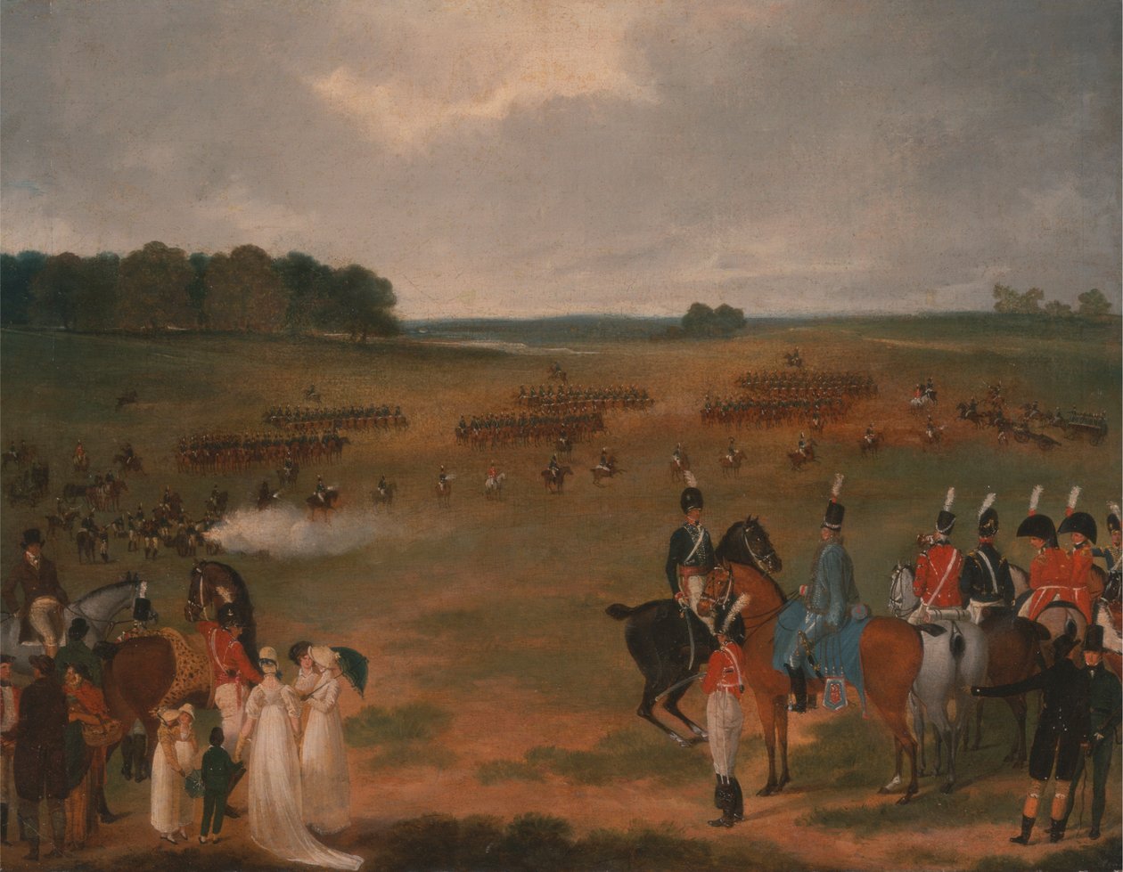 Een recensie van de Londense Vrijwillige Cavalerie en Vliegende Artillerie in Hyde Park in 1804 door Unknown artist