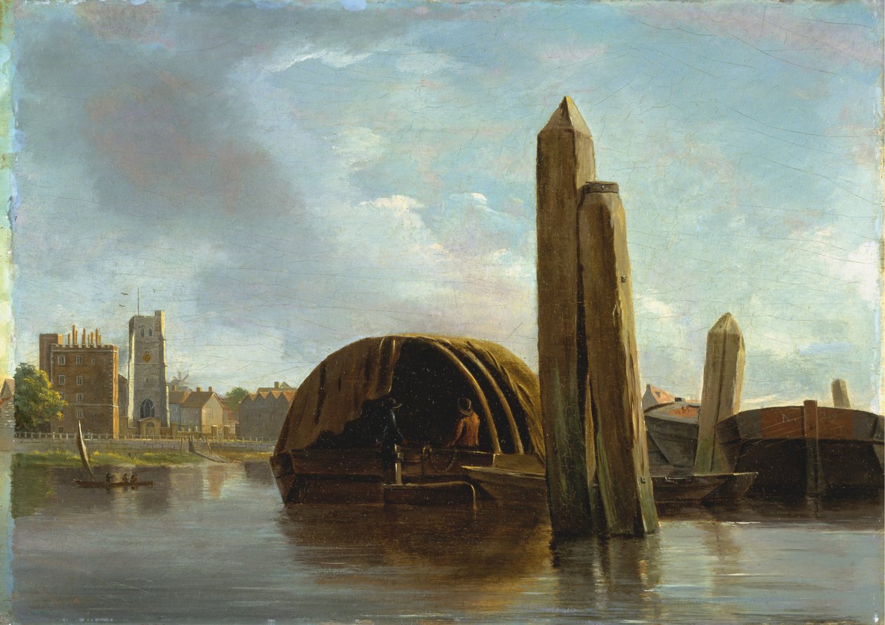 Een uitzicht op Lambeth door Unknown artist