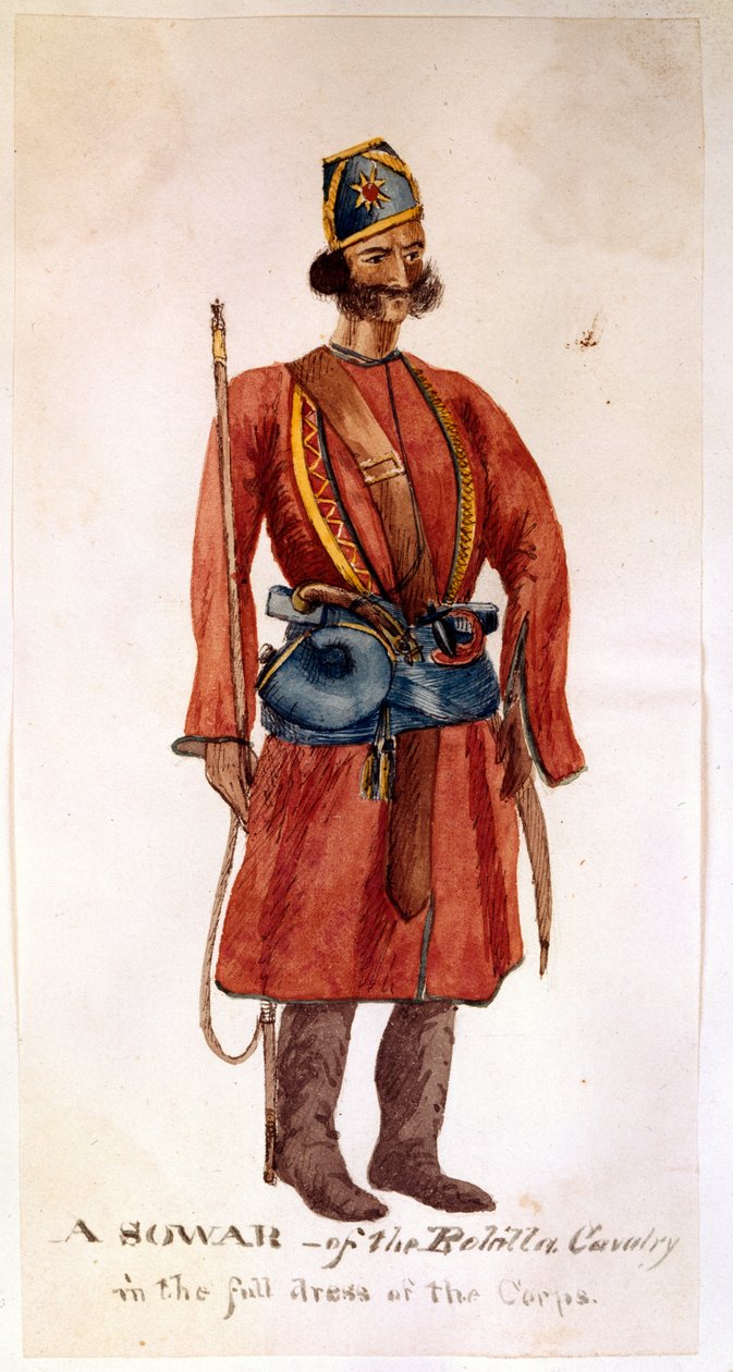 Een sowar van de Rohilla Cavalerie door Unknown artist