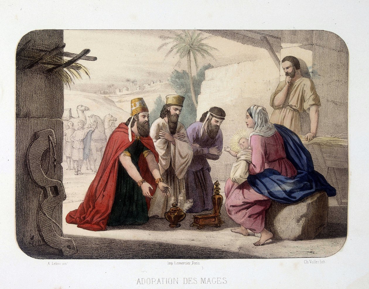 Aanbidding der Wijzen (aanbieding aan Christus, de Maagd Maria en Jozef) door Unknown artist