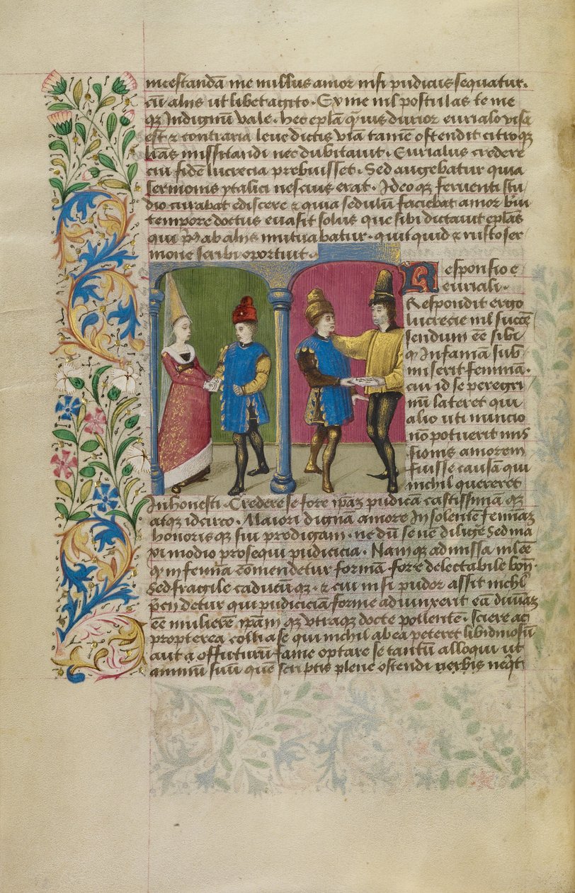 Een briefwisseling tussen Euryalus en Lucretia door Unknown artist
