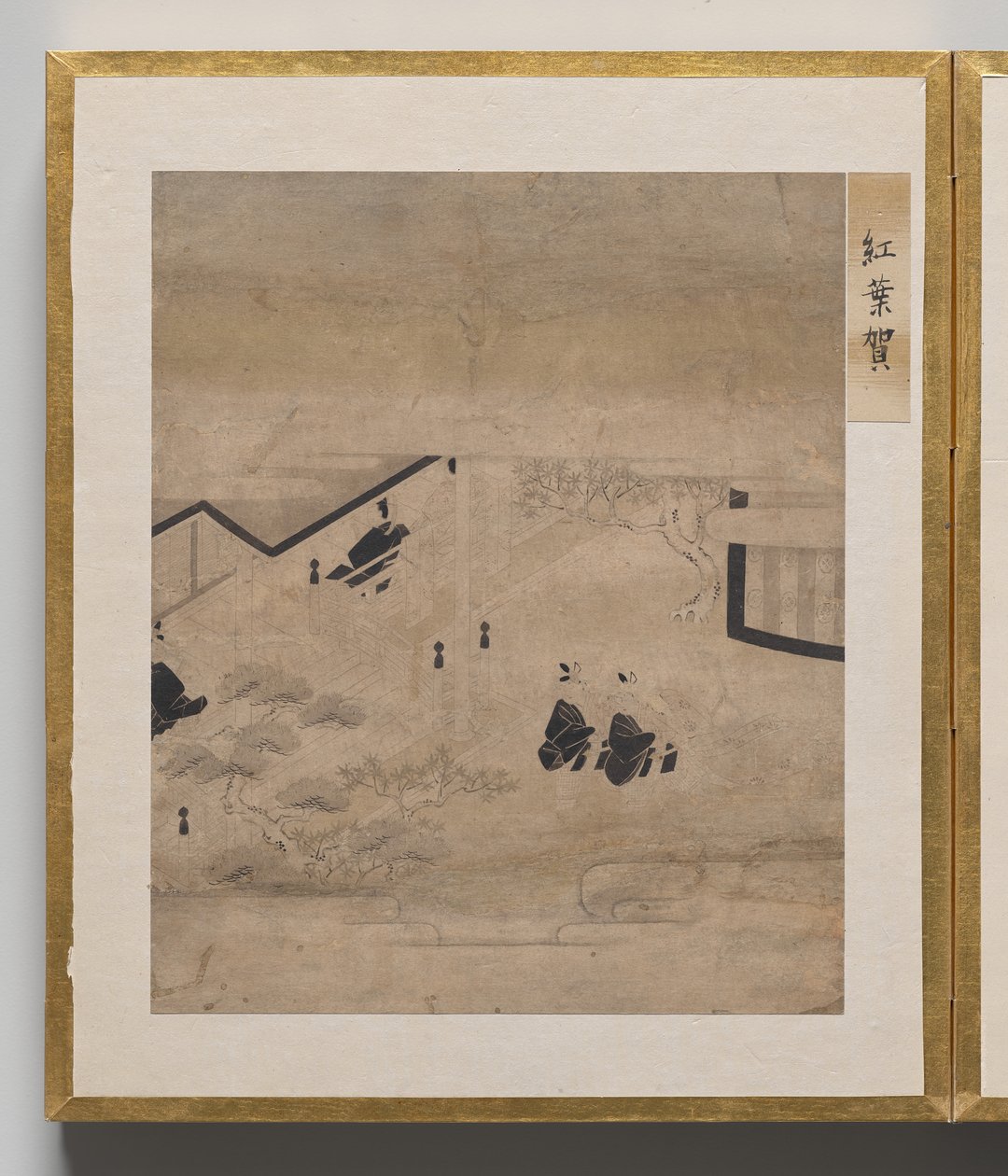 Herfstexcursie uit Album van Illustraties voor het Verhaal van Genji door Unknown artist