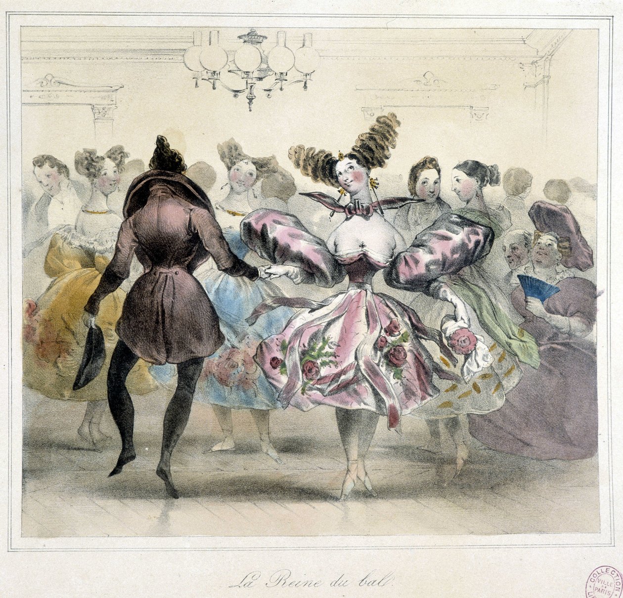 Bal: de koningin van het bal - 19e eeuw door Unknown artist