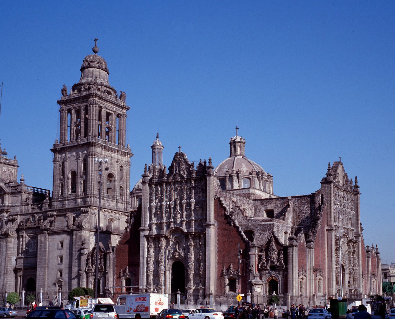 Barokkunst: uitzicht op de Metropolitane Kathedraal van Mexico-Stad door Unknown artist