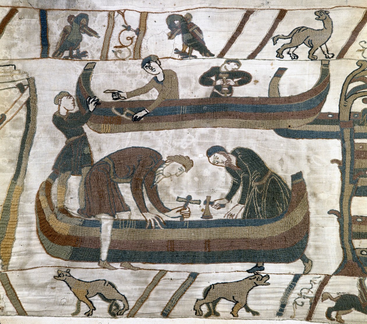 Bayeux tapijt, bekend als Borduurwerk van Koningin Mathilde door Unknown artist
