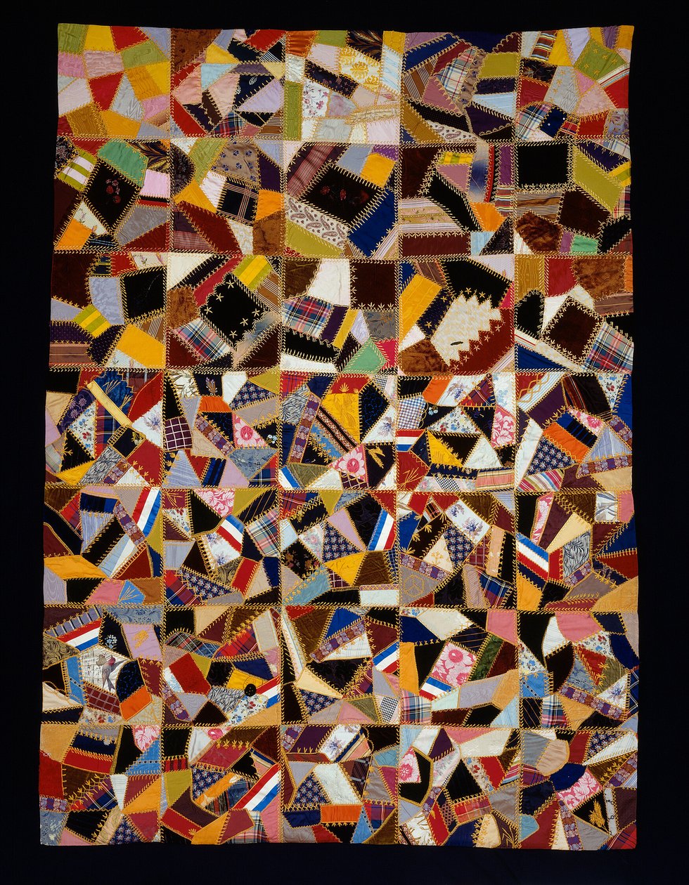 Bedovertrek (Crazy Quilt) door Unknown artist