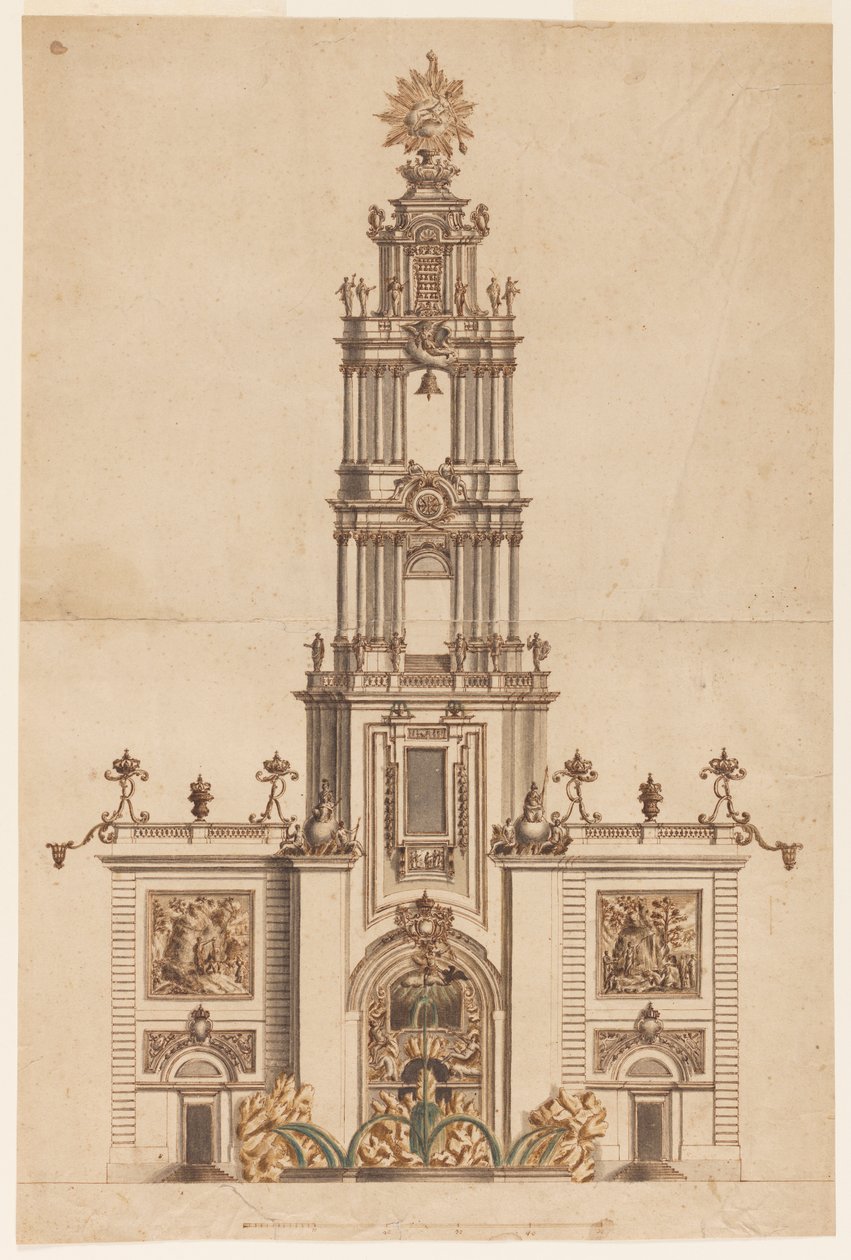 Klokkentoren, waarschijnlijk voor Ferdinand IV van Napels door Unknown artist