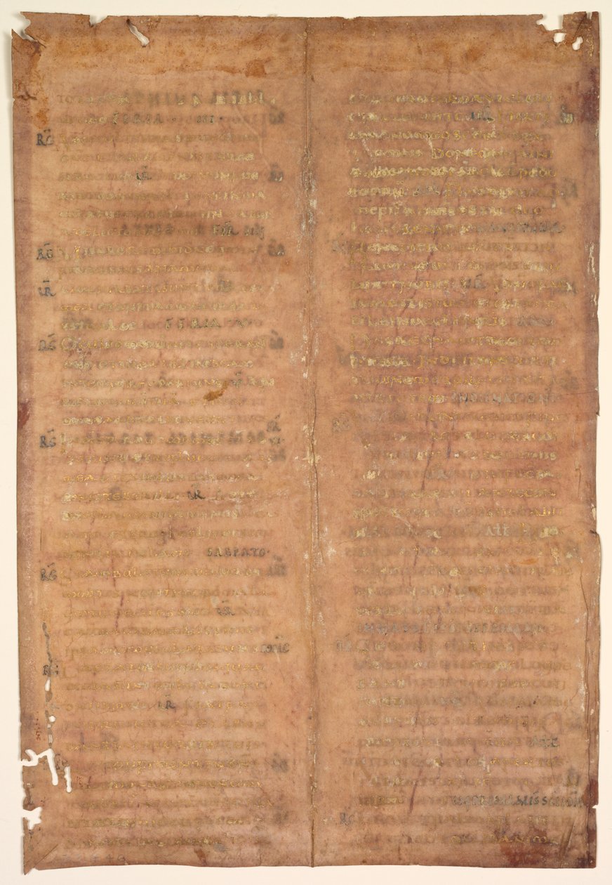 Bifolium uitgesneden uit een Karolingisch Graduale (verso) door Unknown artist