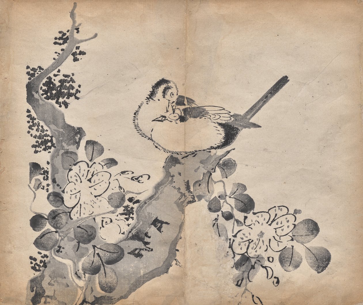 Bloesems en Vogels door Unknown artist