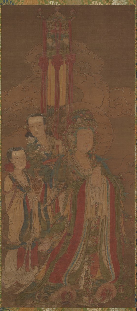 Bodhisattva en begeleiders door Unknown artist