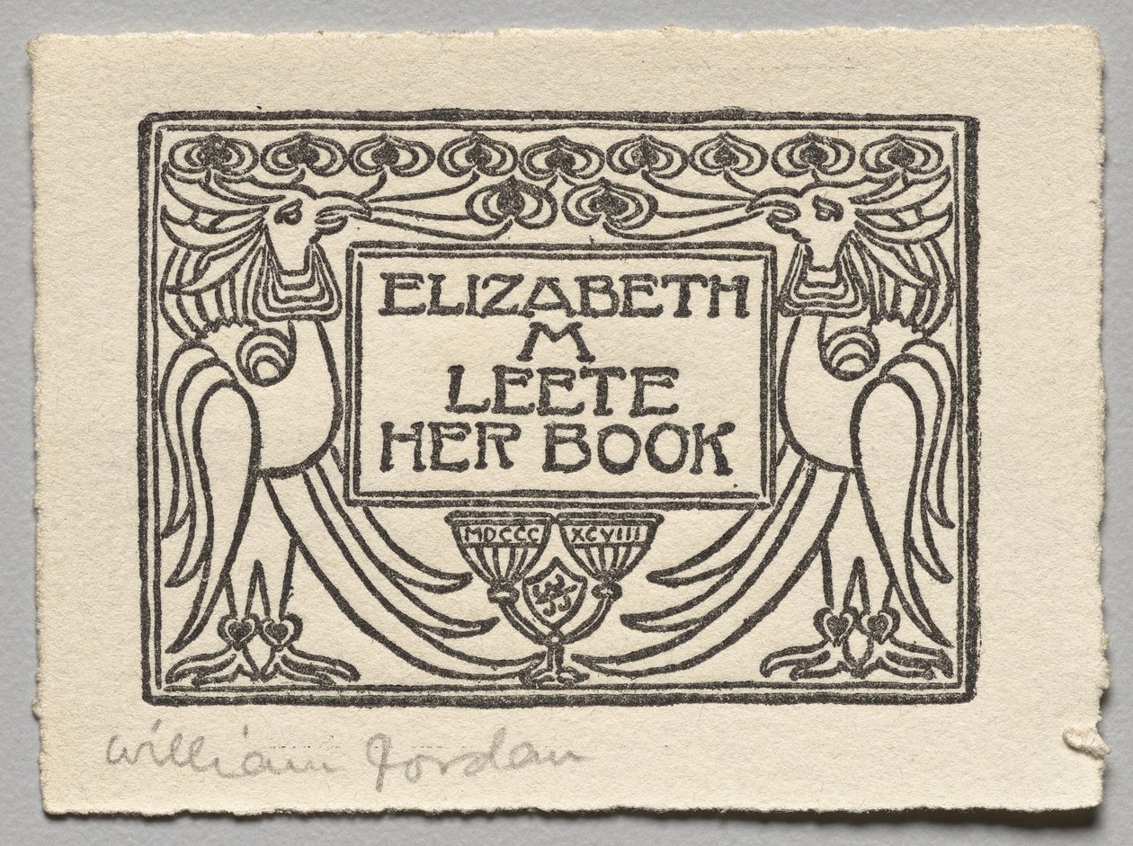 Boekplaat: Elizabeth M. Leete door Unknown artist