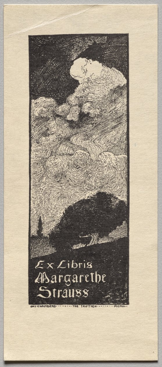 Bookplate: Margarethe Strauss door Unknown artist