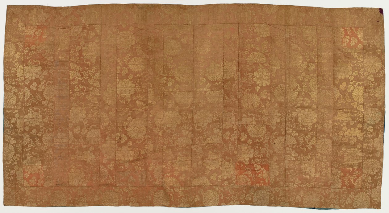 Brocade, zijde. Een boeddhistische monnikspij, gepatcht: Kesa door Unknown artist