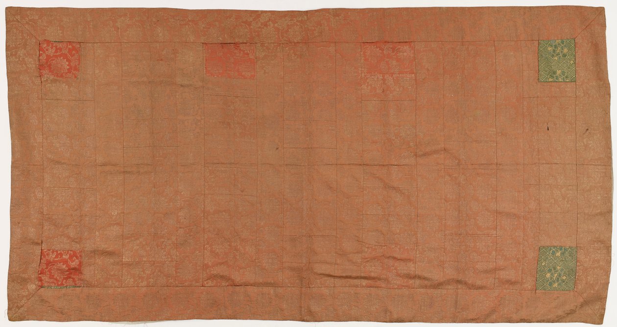 Brocade, zijde. Een boeddhistische monnikspij, gepatcht: Kesa door Unknown artist