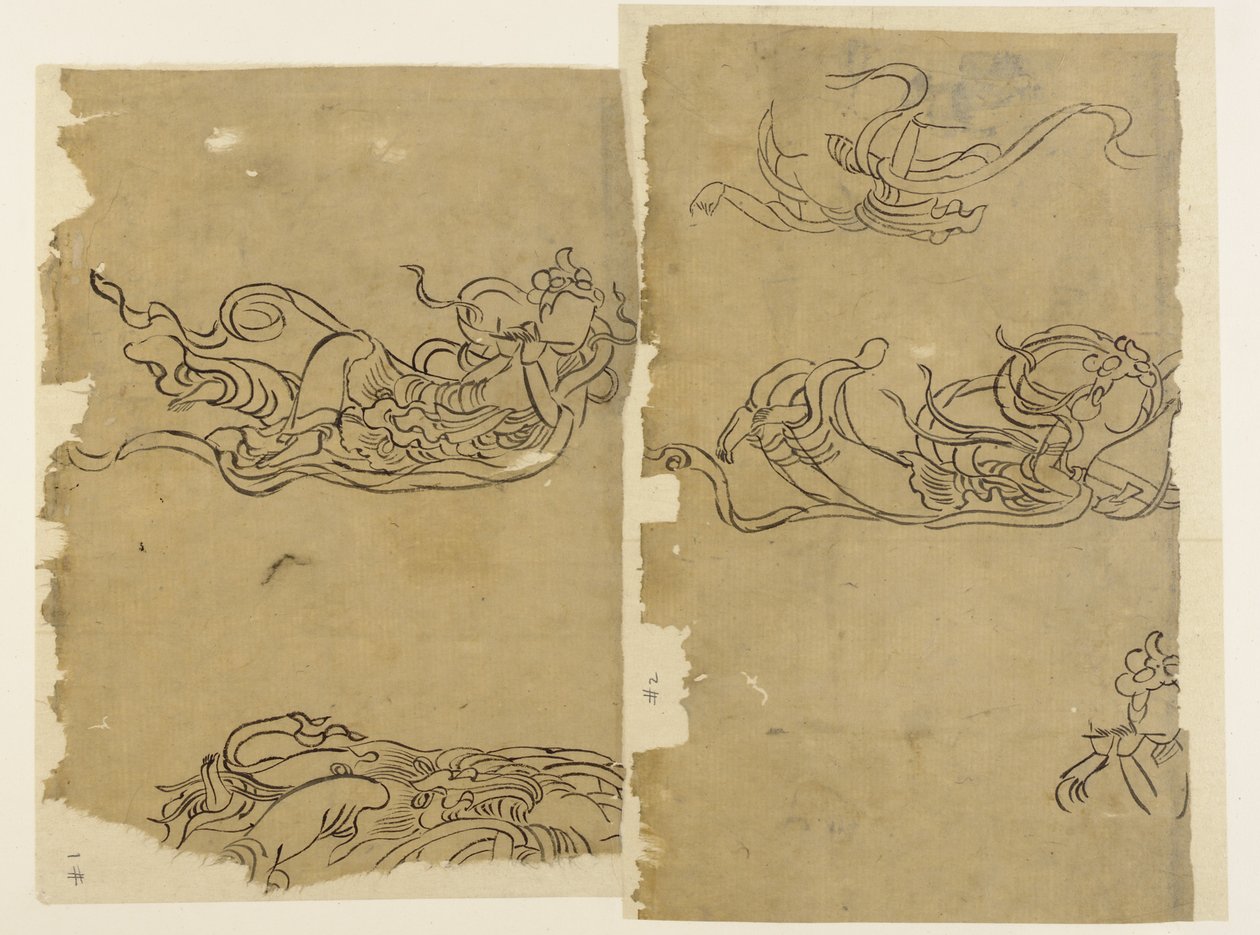 Boeddhistische engel--Apsaras door Unknown artist