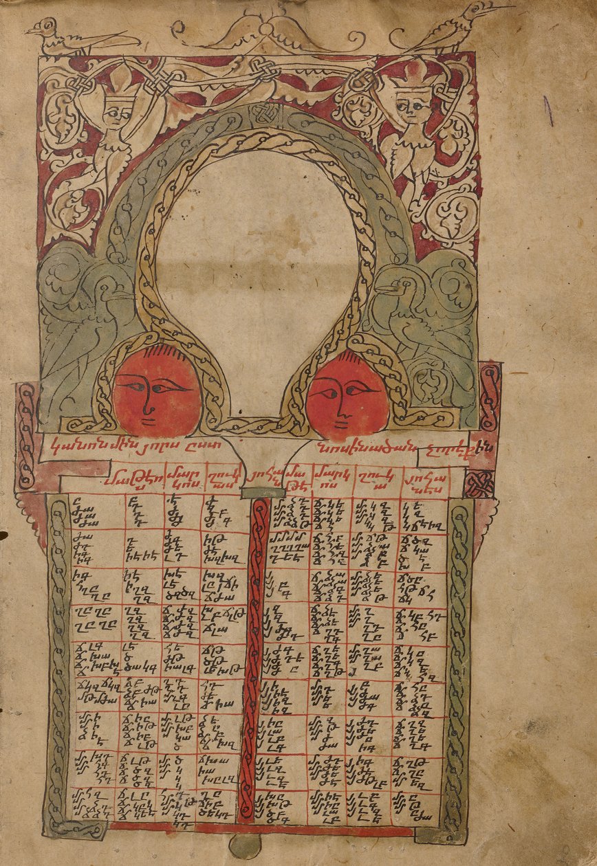Pagina Canon-tabel door Unknown artist
