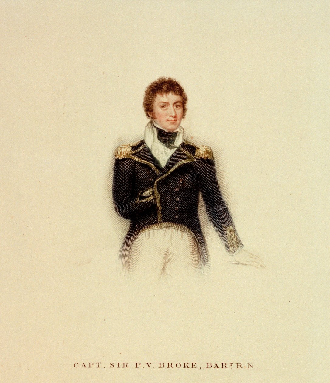 Kapitein P.V. Broke, Royal Navy, begin 19e eeuw door Unknown artist