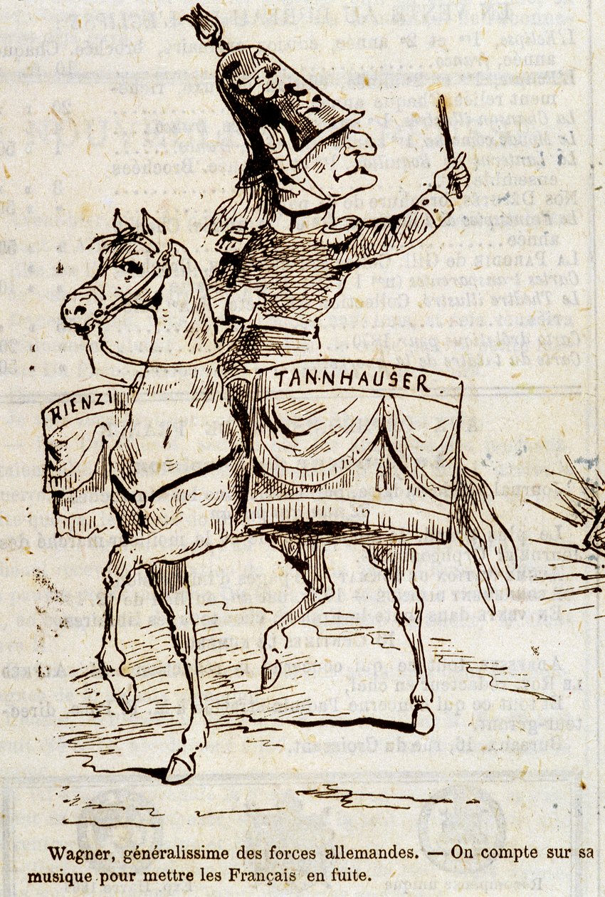 Cartoon door Wagner, generaal van de Duitse troepen - in L